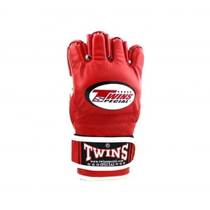 ถุงมือ MMA หนังแท้สีแดงแบบสั่งทำพิเศษสำหรับฝึกซ้อมและต่อสู้แบบครึ่งนิ้ว ถุงมือชกมวย MMA ระดับมืออาชีพ - Product Image 3