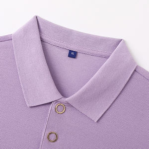 2025 Nueva camiseta de verano para hombre 100% poliéster de secado rápido transpirable patrón sólido - Product Image 2