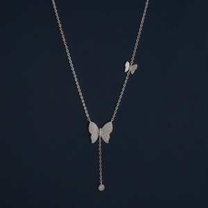 92.5 Silver Butterfly Necklace Gift for Someone Special 183011 - Product Image 1