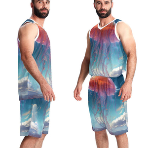 <b>Basketball</b> Uniform Bsci Polyester Sportswear Set Fashionable Good Quality Unisex Wear Colorful <b>Basketball</b> Uniform Set's - Product Image 6