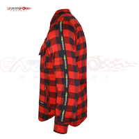 Vêtements de sport pour moto en flanelle imprimée respirante avec doublure en aramide et patchs en polyester, certifiés CE, pour l'été/l'hiver