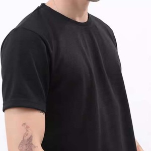 T-shirts pour hommes en coton 100% poids lourd, logo personnalisé, séchage rapide, col doux, coupe régulière, manches courtes, t-shirts à col contrasté, motif de lettres - Product Image 5
