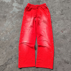 Streetwear personnalisé Offre Spéciale pantalon de survêtement jogging coton lourd éponge français délavé à l'acide surdimensionné jambe large Baggy pantalon de survêtement hommes - Product Image 5