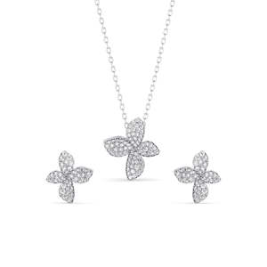 Juegos de Joyería Fina de Plata de Ley 925 Premium, Compre en Línea Elegantes Pendientes Colgantes - Product Image 1