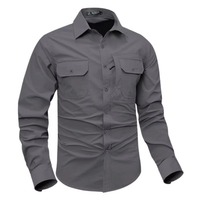 Chemise tactique en coton pour homme, chemise à manches longues pour uniforme sportif, randonnée, escalade, chasse, chemise décontractée pour l'extérieur