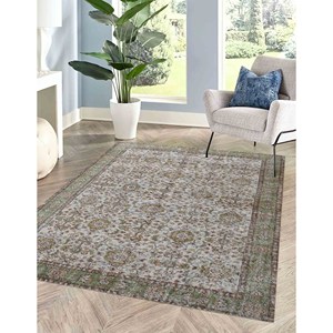 <b>Brown</b> Turkish Style Rug: Non-Slip Tribal Accent Rug, Printed Rug,Nonwoven Thin Rug - Product Image 3