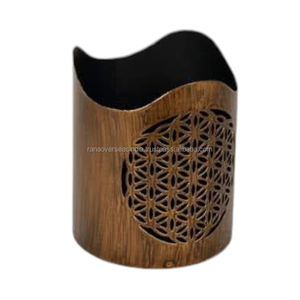 Portavelas de luz en T de Metal chapado en oro antiguo hecho a mano con diseño Floral elegante Ideal para bodas Decoración de festivales - Product Image 2