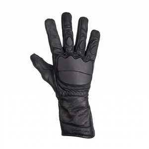 Gants de travail professionnels en cuir de chèvre avec paume en maille 4 couches, résistance aux coupures, manchette longue, protection contre les chocs - Product Image 1
