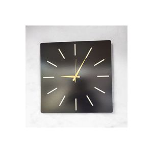 50cm <b>Silent</b> Wall <b>Clock</b> Simple Number Square Wood Walnut Color Gift for Home Decor - Product Image 4