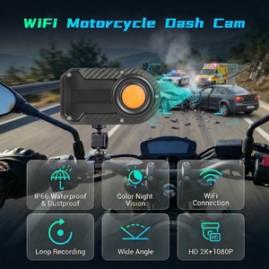 Cámara <span class=keywords><strong>para</strong></span> Motocicleta 1080P WiFi, Mini Grabadora sin <span class=keywords><strong>Pantalla</strong></span>, Cámara Frontal Impermeable IP66, Gran Angular, Grabación en Bucle, Control por Aplicación - Product Image 2