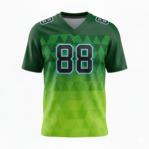 Maillots de football américain personnalisés sublimés, manches courtes, respirants, antibactériens, grande taille, logo avant pour les équipes - Product Image 6