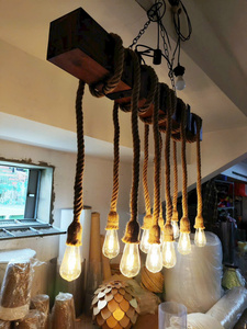 Elegantes lámparas de techo de bambú y ratán | Decoración ecológica vietnamita hecha a mano 100% Tamaños personalizables naturales Uso interior/exterior - Product Image 5