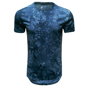 2025 OEM Plus Size Custom Sports T-Shirt for Men Casual Short Sleeve Cotton <b>Knitted</b> Wear Latest Fashion <b>Tie</b> Dye Design Outdoor - Product Image 3
