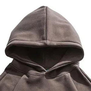 Sudadera con capucha de algodón 100% de diseñador elegante Unisex del fabricante, gruesa, cómoda, cuello simulado, patrón sólido de gran tamaño para hombres - Product Image 2