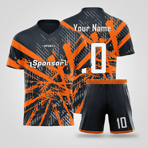 Vente en gros Ensemble de maillots de football en polyester avec logo personnalisé unisexe Vêtements de football respirants avec service OEM Chemise de sport sublimée - Product Image 6
