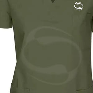 Vente en gros Logo personnalisé Ensembles de gommage Stretch Infirmière Hôpital Scrubs Suit Tops Medical Hospital Uniformes pour unisexe - Product Image 3