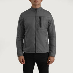 Vestes coupe-vent zippées à capuche vierge pour hommes décontractées OEM Vestes coupe-vent personnalisées en polyester pour hommes entièrement personnalisées - Product Image 4