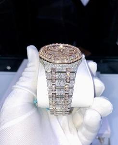 Reloj de Lujo para Hombre con Diamantes de Moissanita Estilo Bust Down, Movimiento Automático, Moda Hip Hop, Personalizado - Product Image 3