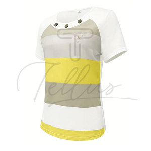 Vente directe d'usine, t-shirts d'été pour femmes les plus vendus, écologiques, imprimés, personnalisables, respirants, séchage rapide, fabriqués au Pakistan - Product Image 5