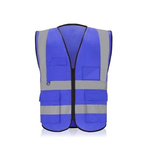Chaleco de seguridad de poliéster de alta visibilidad y tira de chaqueta reflectante para seguridad personal y trabajo de construcción - Product Image 1