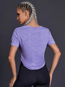 Camiseta Deportiva de Alta Calidad, Transpirable, Linda, Unisex, para Verano, Ropa Deportiva Activa, Holgada, de Manga Corta, para Gimnasio, Yoga, Entrenamiento - Product Image 5