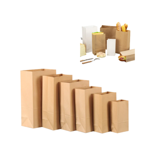 Bolsa de papel Kraft para alimentos ecológica directa de fábrica, estilo de apertura automática biodegradable, embalaje de alimentos para llevar reciclado marrón - Product Image 4