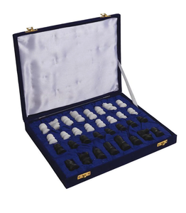 Échiquier rectangulaire en marbre - Design Art Déco imperméable, cadeau de luxe fait à la main pour mariage et anniversaire, cadeau de Diwali - Product Image 3