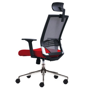 เก้าอี้หมุนปรับระดับได้ HOM1008-01 รุ่น Ergonomic High-Back พร้อมพนักพิงศีรษะ ดีไซน์ร่วมสมัย ฐานเหล็กชุบโครเมียม เหมาะสำหรับห้องนอนและห้องทำงาน - Product Image 2