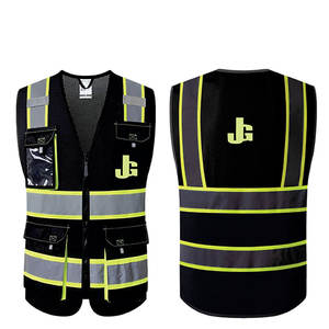 Gilet de sécurité respirant de haute qualité 100% polyester certifié EN, unisexe, haute visibilité, vêtements de travail avec couleur et logo personnalisés - Product Image 1
