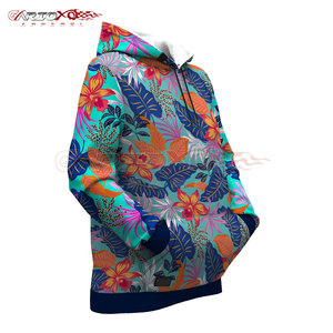 เสื้อฮู้ดกีฬาผู้หญิงสั่งทำพิเศษ ระบายอากาศได้ดี น้ำหนักเบา พิมพ์ลายแบบซับลิเมชั่นเต็มตัว เสื้อฮู้ดสำหรับกีฬาฤดูหนาว รับผลิตแบบ OEM - Product Image 2