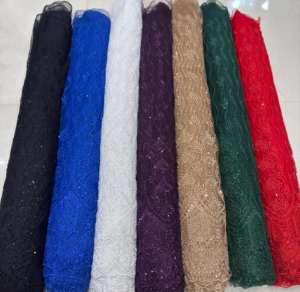 Tissu en résille doux de haute qualité pour robes de mariée, robes de soirée, tenues de fête et lehengas – Textile léger et transparent pour l'exportation - Product Image 3