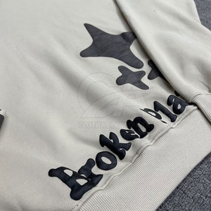 Concevez votre propre logo Meilleure vente de sweats à capuche avec impression bouffante logo personnalisé sweats à capuche d'hiver thermiques classiques avec impression bouffante 500gsm - Product Image 6