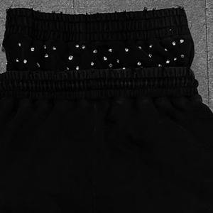 Fabricant de denim personnalisé Double taille genoux diamants strass Baggy Cargo Jeans Short en jean pour hommes - Product Image 4