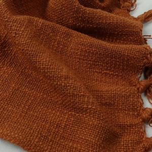 Haute qualité main bloc solide pur coton canapé jeter couverture marron doux et léger pour la décoration intérieure - Product Image 4