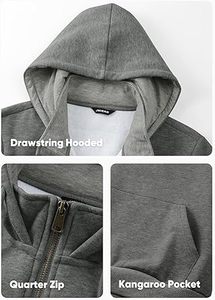 Sudaderas con capucha informales de invierno para hombre, Color sólido, 100% algodón, forro polar, ajuste Regular, secado rápido y transpirable, alta calidad - Product Image 2