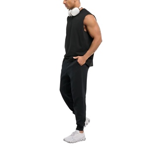 Vêtements de jogging personnalisés de qualité supérieure, entraînement, golf, gym, jogging, survêtement, pantalon de survêtement personnalisé pour homme, pantalon de survêtement noir technique pour homme - Product Image 3