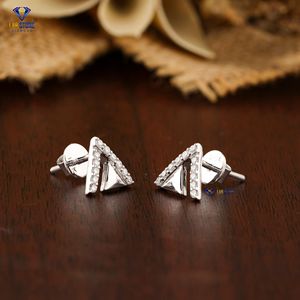 0.266 TDW redondo corte brillante diamante pendiente 18kt oro blanco Labgrown diamante Hpht/Cvd diamante joyería - Product Image 2