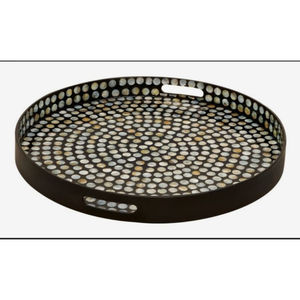 Plateau de service de nourriture et de café de luxe événements de mariage plateau de service de nourriture décoratif accessoires de maison et d'ustensiles de cuisine - Product Image 1