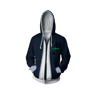 Sweat à capuche unisexe coupe classique 100% coton français avec fermeture éclair, décontracté, pour le fitness, doublé, avec logo sur le devant, grandes tailles, respirant, séchage rapide, hiver - Product Image 6