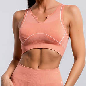 Conjunto de Yoga para Mujer, Diseño Moderno, Hecho a Medida, Patrón Sólido, Cintura Elástica, Logotipo Frontal, 2 Piezas, Ligero, Transpirable, Ropa Casual - Product Image 6