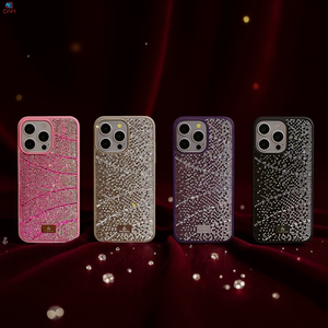 Étui de téléphone portable de luxe en TPU+PC antichoc avec diamants en relief et paillettes, sans support, pour 12/12 Pro - Product Image 2