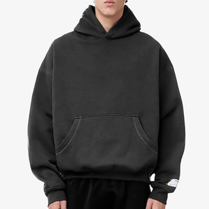 2025 invierno hombres calle tendencia sudaderas con capucha gruesas OEM logotipo personalizado suéter de gran tamaño en blanco peso pesado tendencia Sudadera con capucha - Product Image 1