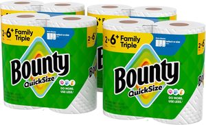 Bounty Quick-Size Paper Towels, White, 8 Family Triple Rolls = 27 Regular Rolls - Product Image 4