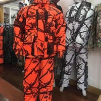 Vêtements de chasse silencieux et isolés pour la chasse au canard en hiver, motif animal camouflage, imperméables et coupe-vent, pour la chasse en zone montagneuse.