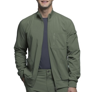 Blouse de travail légère à fermeture éclair pour professionnels de la santé – Confortable toute la journée, en tissu toile respirant, coupe ajustée - Product Image 1