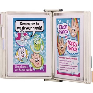 Wall Mount for 10 <b>A4</b> Size Display Panels White Lacquered Tariff <b>Folder</b> Stylish Display Boards - Product Image 6
