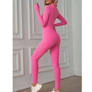 Conjunto de Leggings y Body de Yoga Elástico, Transpirable y Sexy de Alta Calidad para Mujer, Trajes Deportivos y Monos para Fitness - Product Image 5