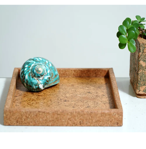 Bandeja de servicio de corcho con bandeja de aceitunas cuadradas elegante hecha a mano para catering, restaurante, hotel, uso doméstico, respetuoso con el medio ambiente - Product Image 6
