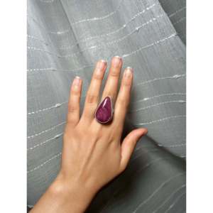 Bague ajustable Antionette Martinez en argent sterling et huître épineuse violette, sertie d'une perle principale, pour un usage quotidien - Product Image 5