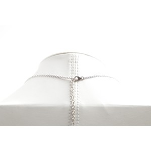 Collier Triple Fleur en Coquillage Plaqué Rhodium - Product Image 5